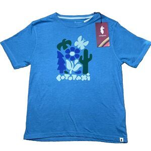 NWT Cotopaxi Day Hike Organic Cotton T-Shirt Unisex Kids Size XL Boys Girls Blue